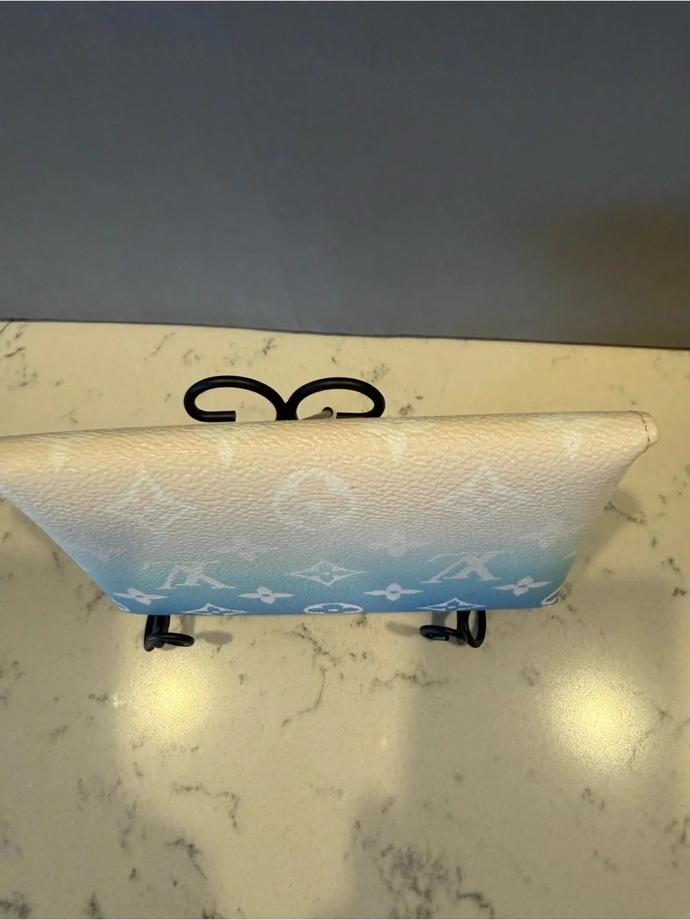 Louis Vuitton Blue and White Monogram Envelope Card Holder